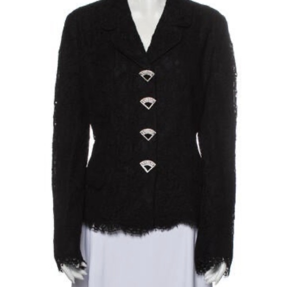 Dolce and Gabbana  Lace Blazer size Large Black - Picture 1 of 4